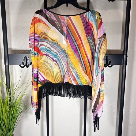 Do & Be multi color fringe sheer top size medium - Picture 8 of 13
